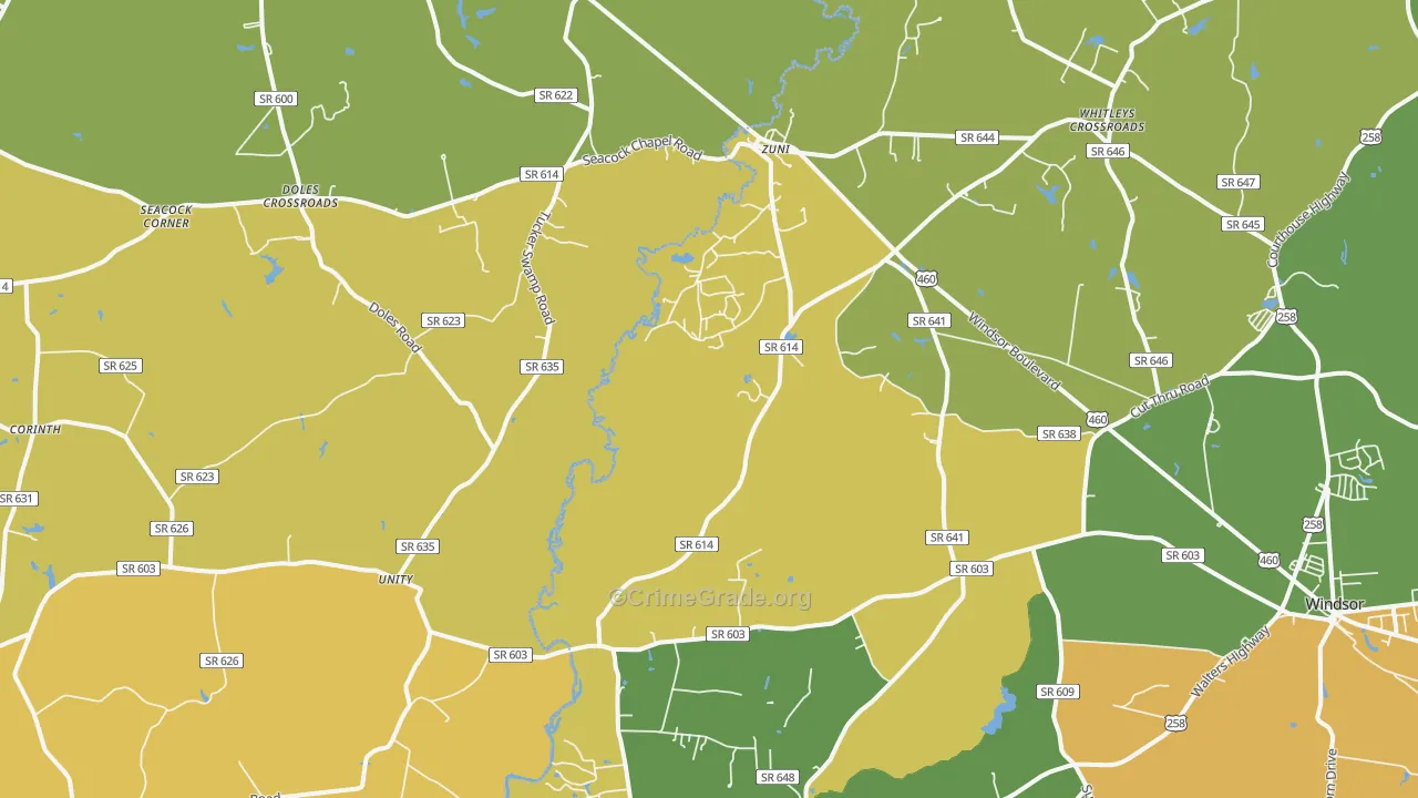 23898, VA Map of Drug-Related Crime Rates