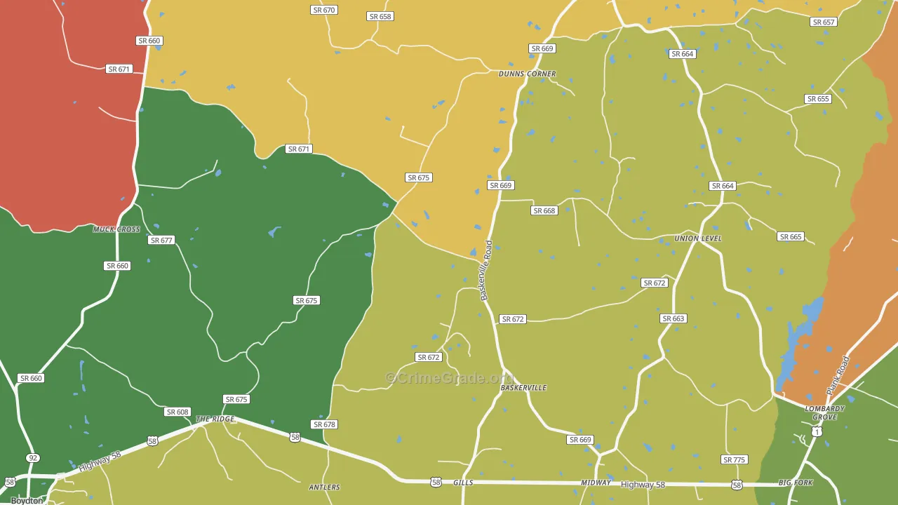 23915, VA Map of Drug-Related Crime Rates