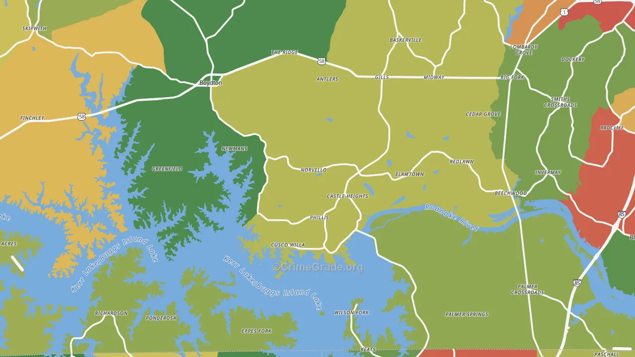 23917, VA Map of Drug-Related Crime Rates