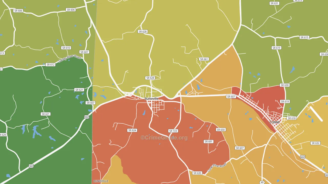 23922, VA Map of Drug-Related Crime Rates