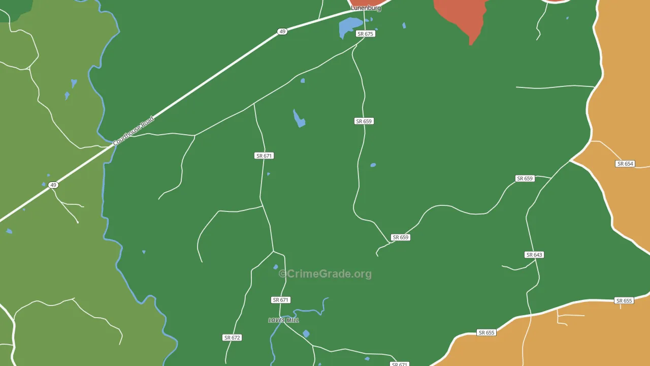 23952, VA Map of Drug-Related Crime Rates