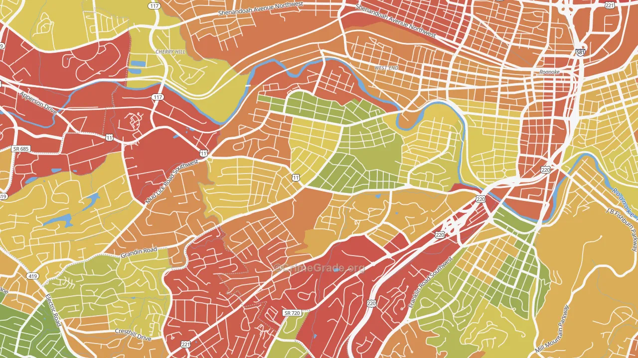 24015, VA Map of Drug-Related Crime Rates