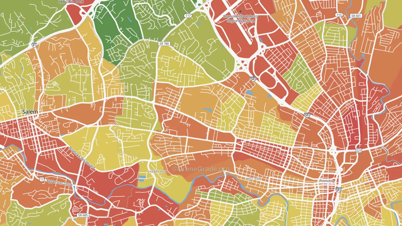 24017, VA Map of Drug-Related Crime Rates