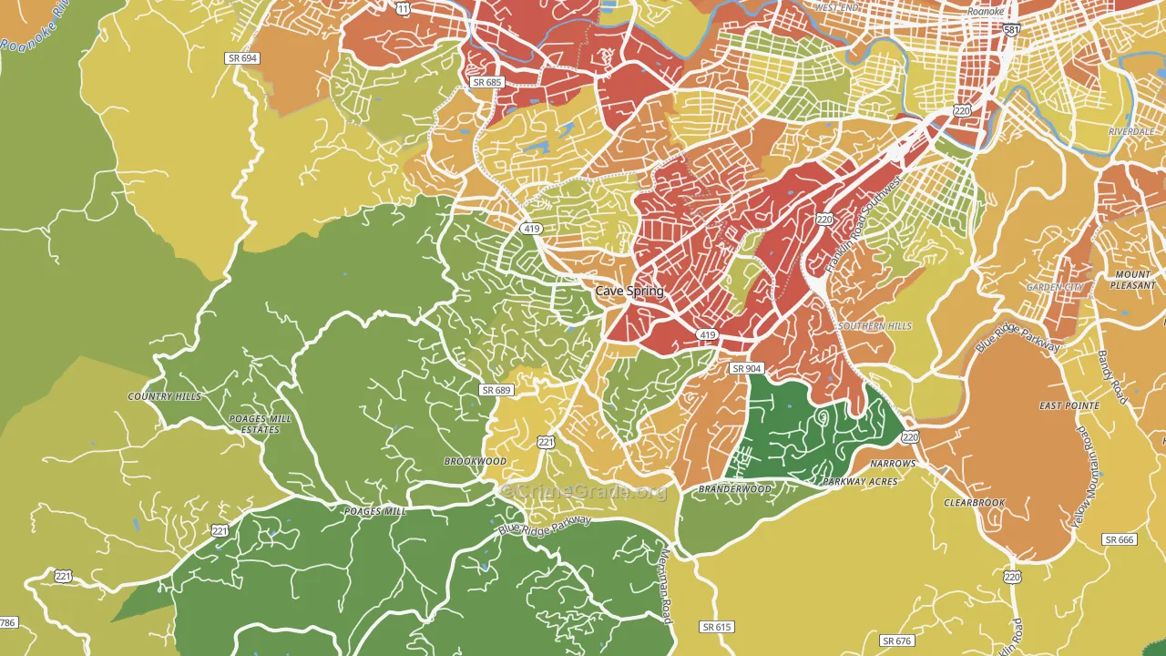 24018, VA Map of Drug-Related Crime Rates