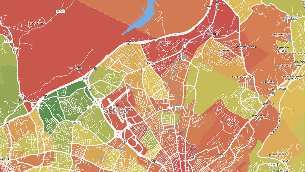 24019, VA Map of Drug-Related Crime Rates