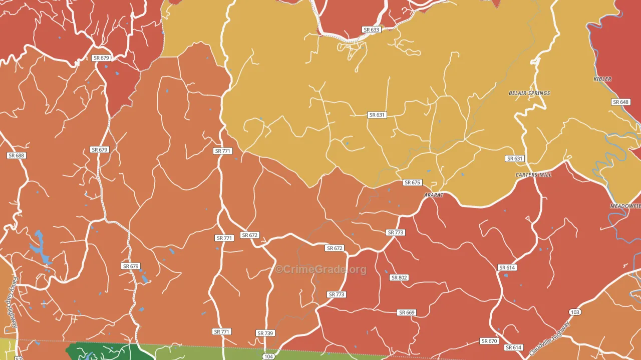 24053, VA Map of Drug-Related Crime Rates