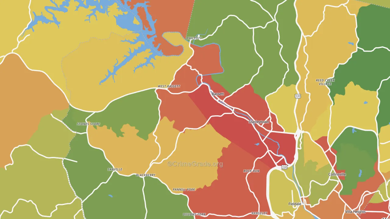 24055, VA Map of Drug-Related Crime Rates