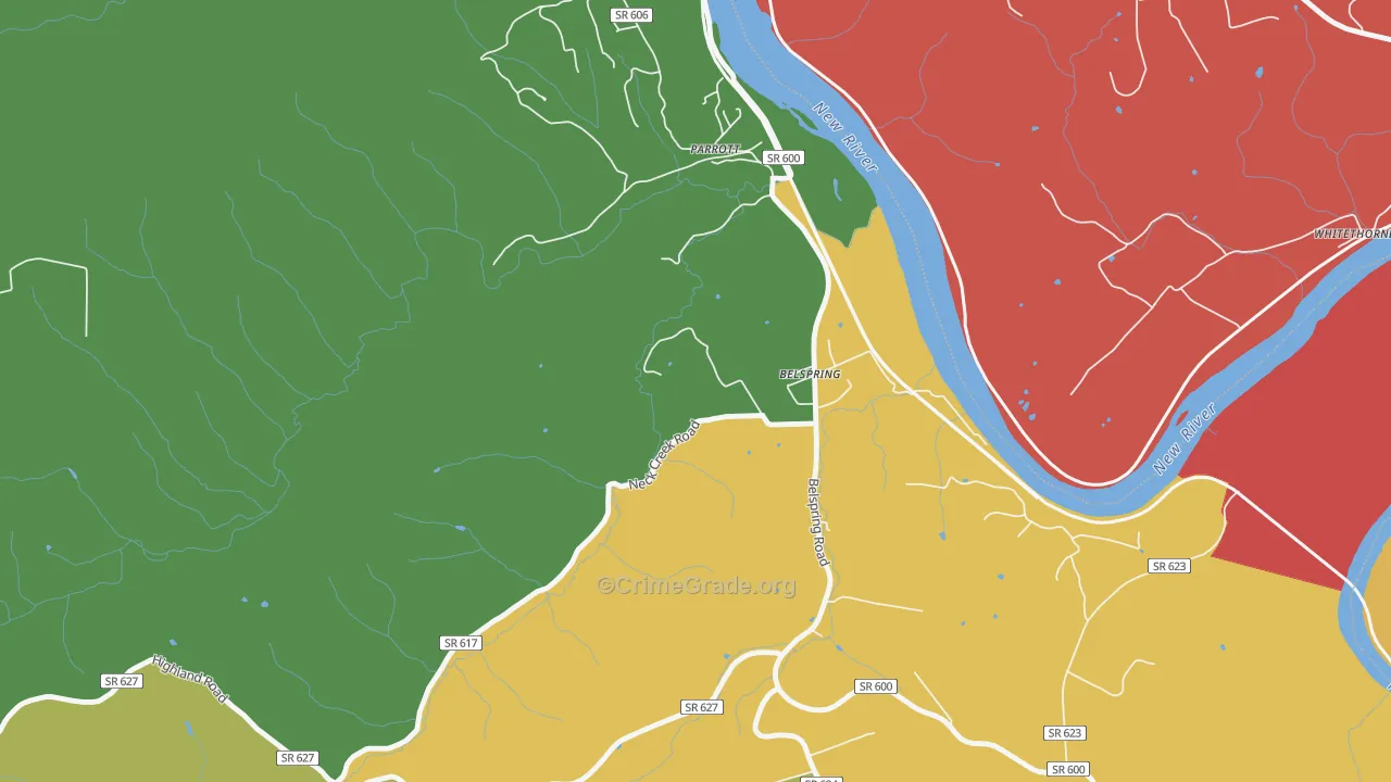 24058, VA Map of Drug-Related Crime Rates