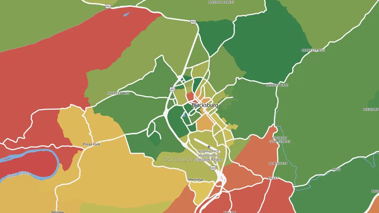 24060, VA Map of Drug-Related Crime Rates
