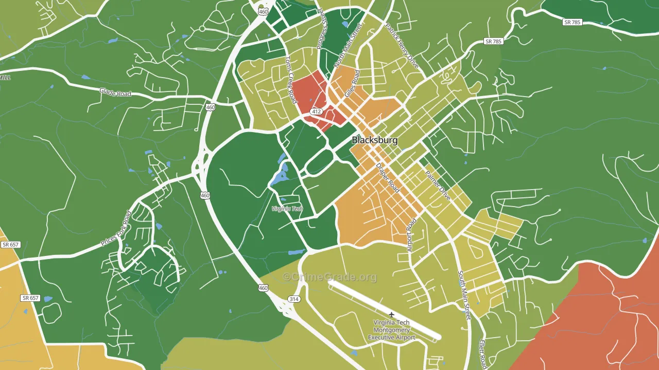 24061, VA Map of Drug-Related Crime Rates