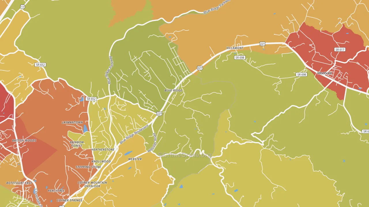 24064, VA Map of Drug-Related Crime Rates