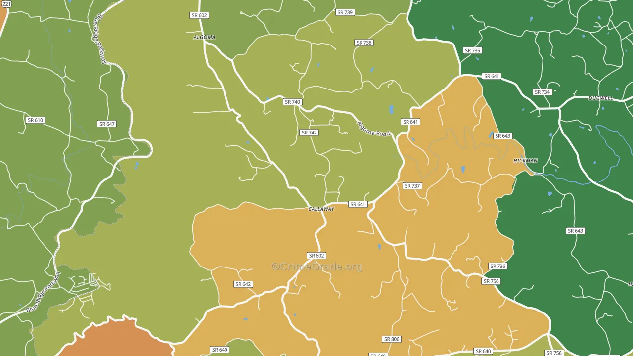 24067, VA Map of Drug-Related Crime Rates