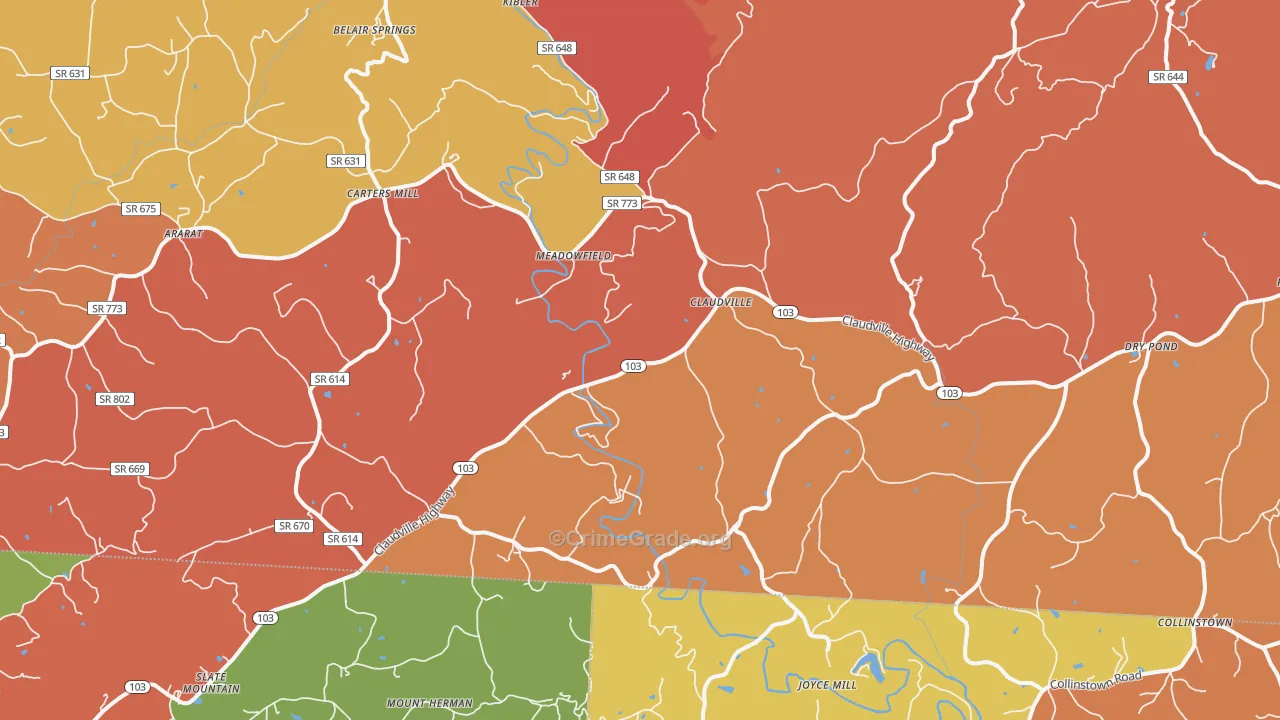 24076, VA Map of Drug-Related Crime Rates