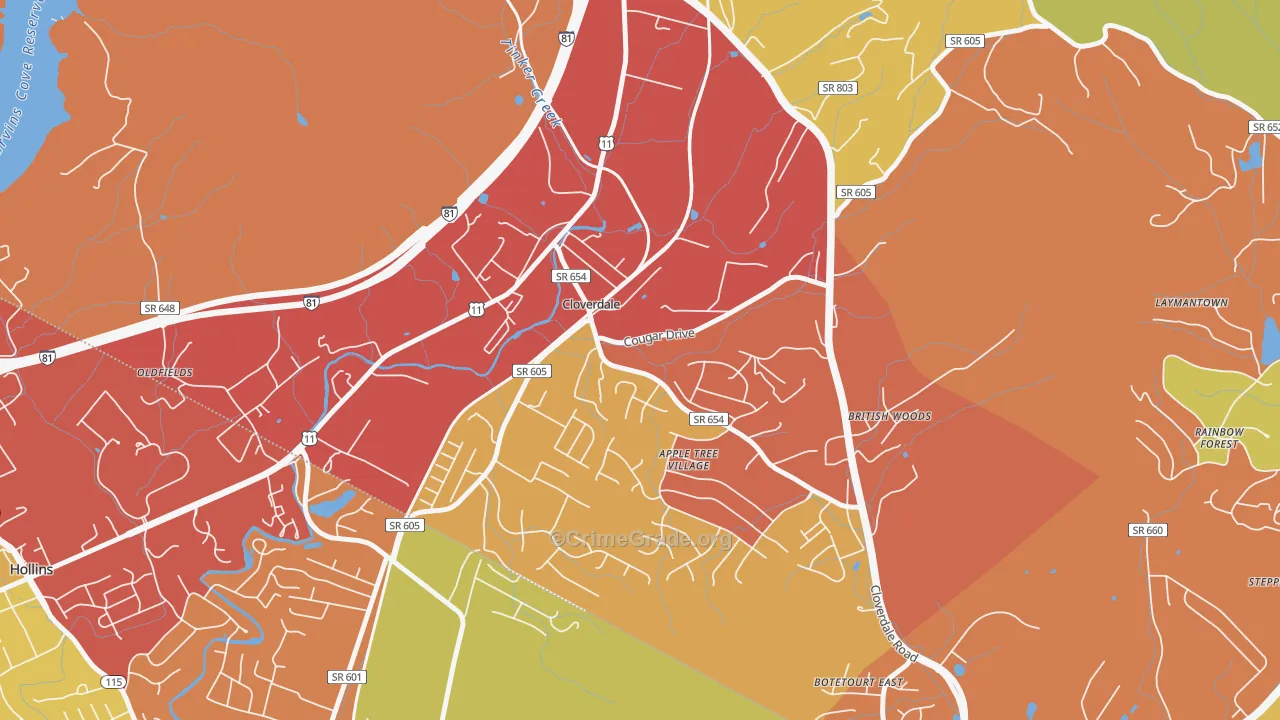 24077, VA Map of Drug-Related Crime Rates