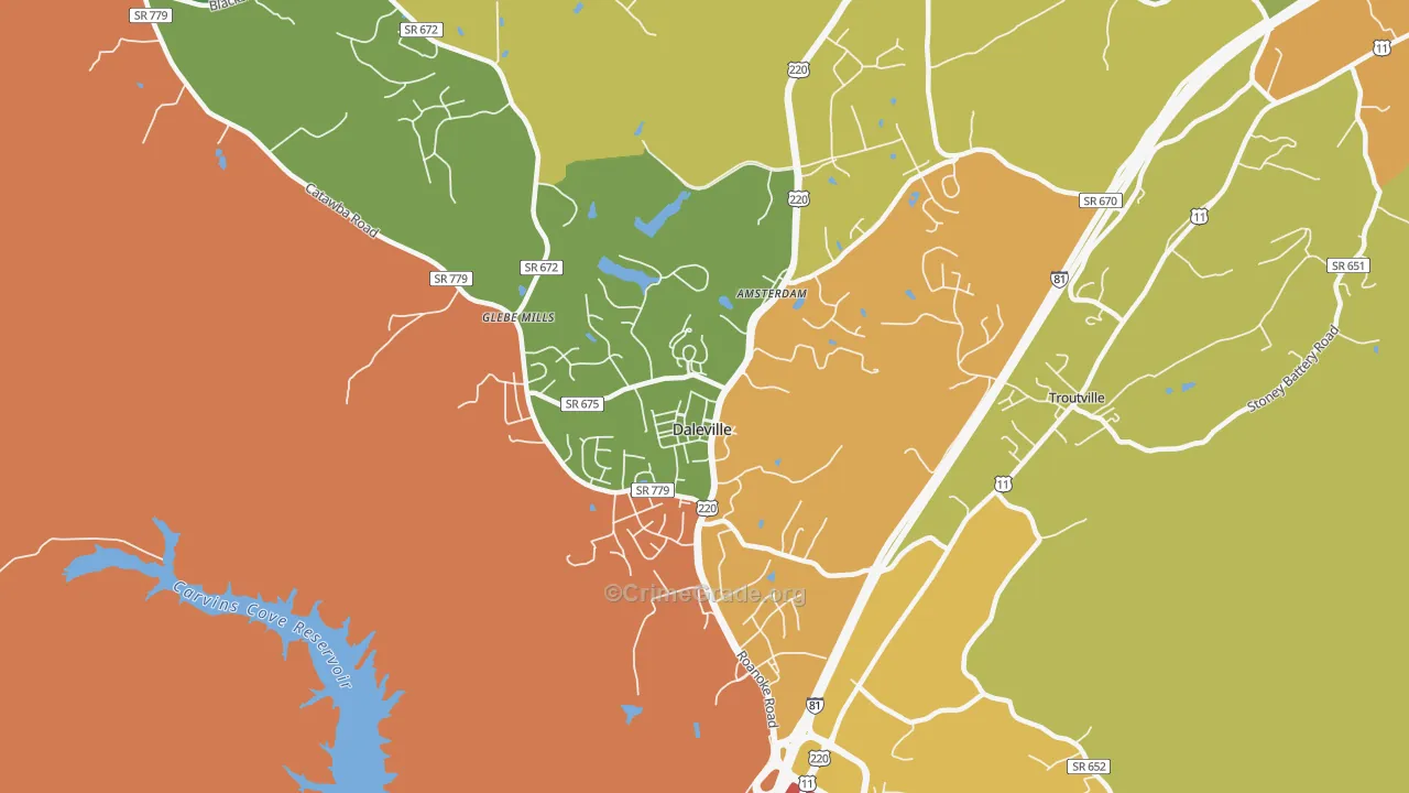 24083, VA Map of Drug-Related Crime Rates