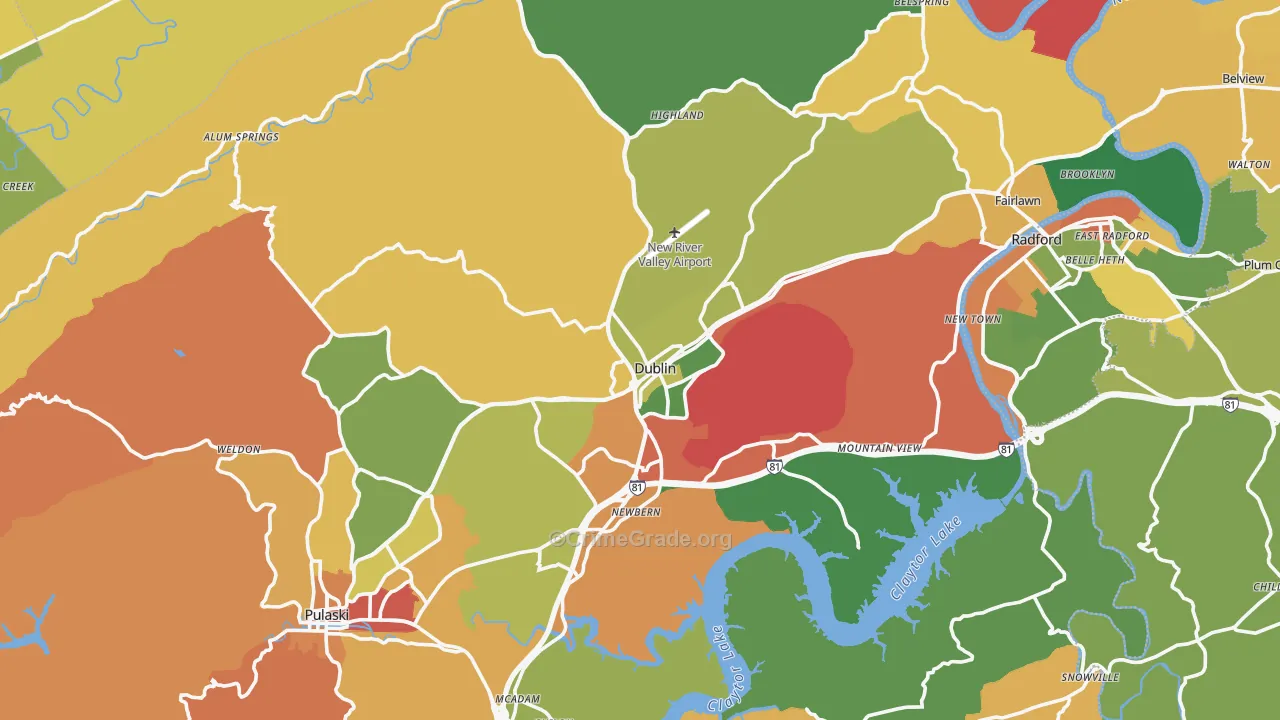 24084, VA Map of Drug-Related Crime Rates