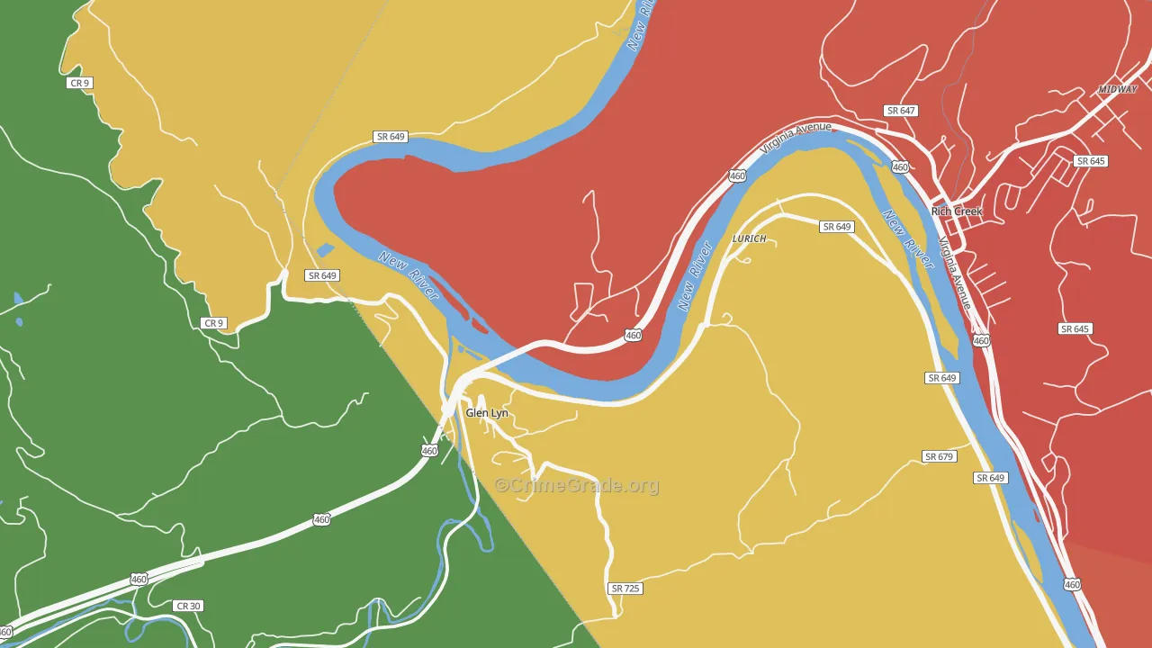 24093, VA Map of Drug-Related Crime Rates