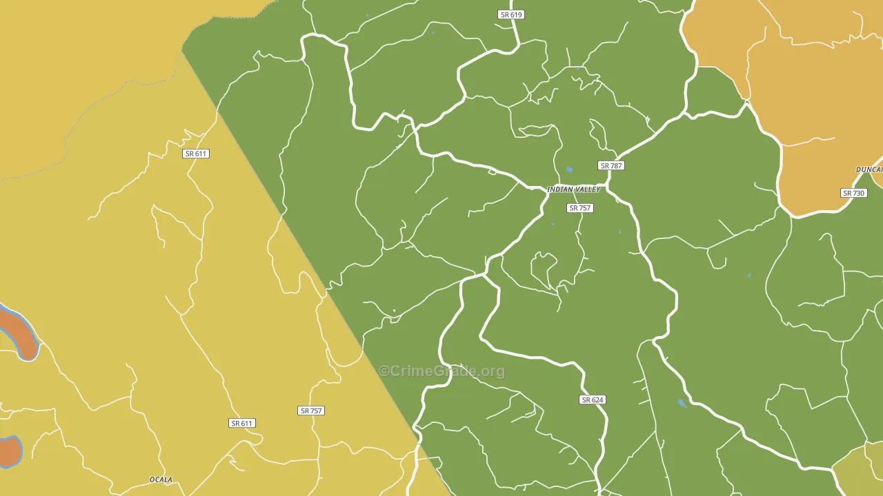 24105, VA Map of Drug-Related Crime Rates