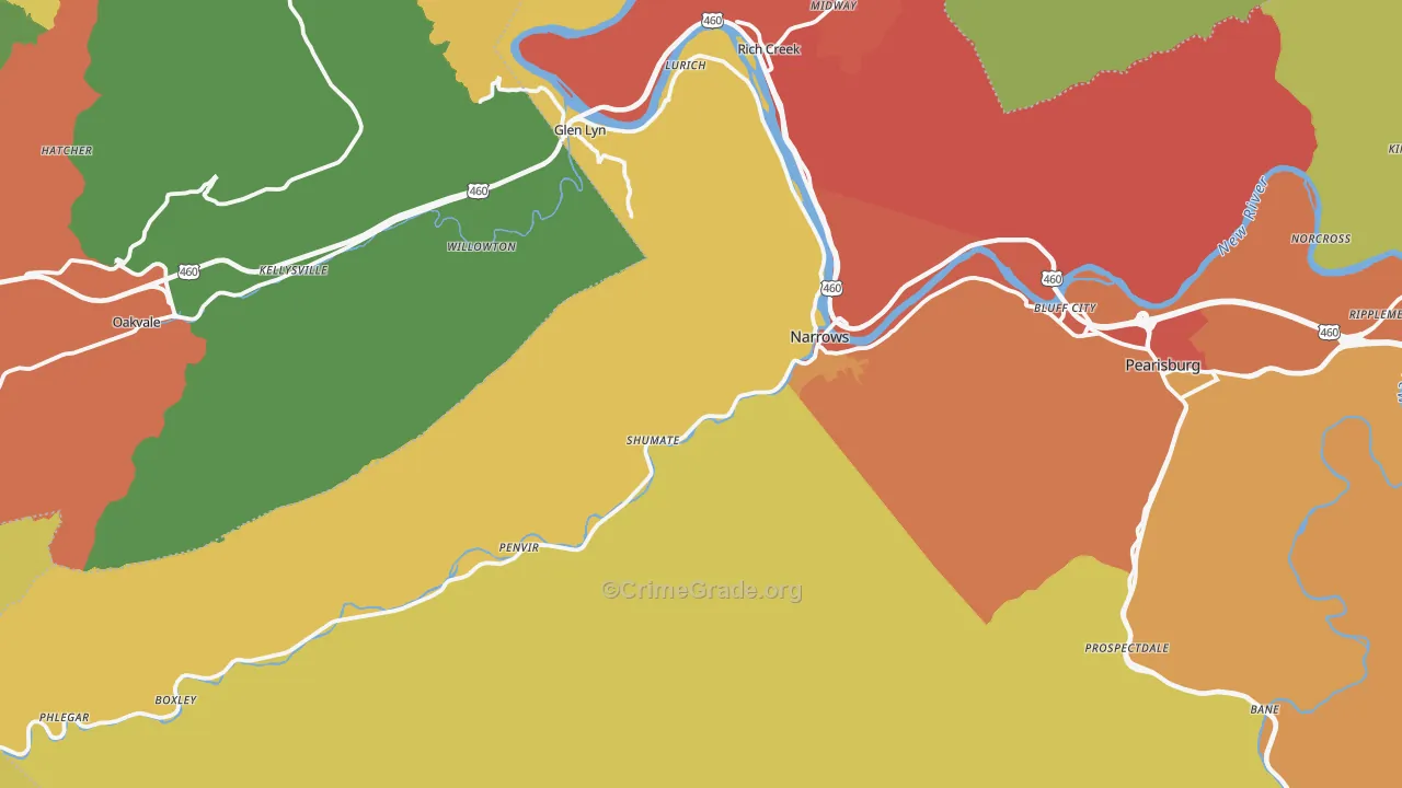 24124, VA Map of Drug-Related Crime Rates