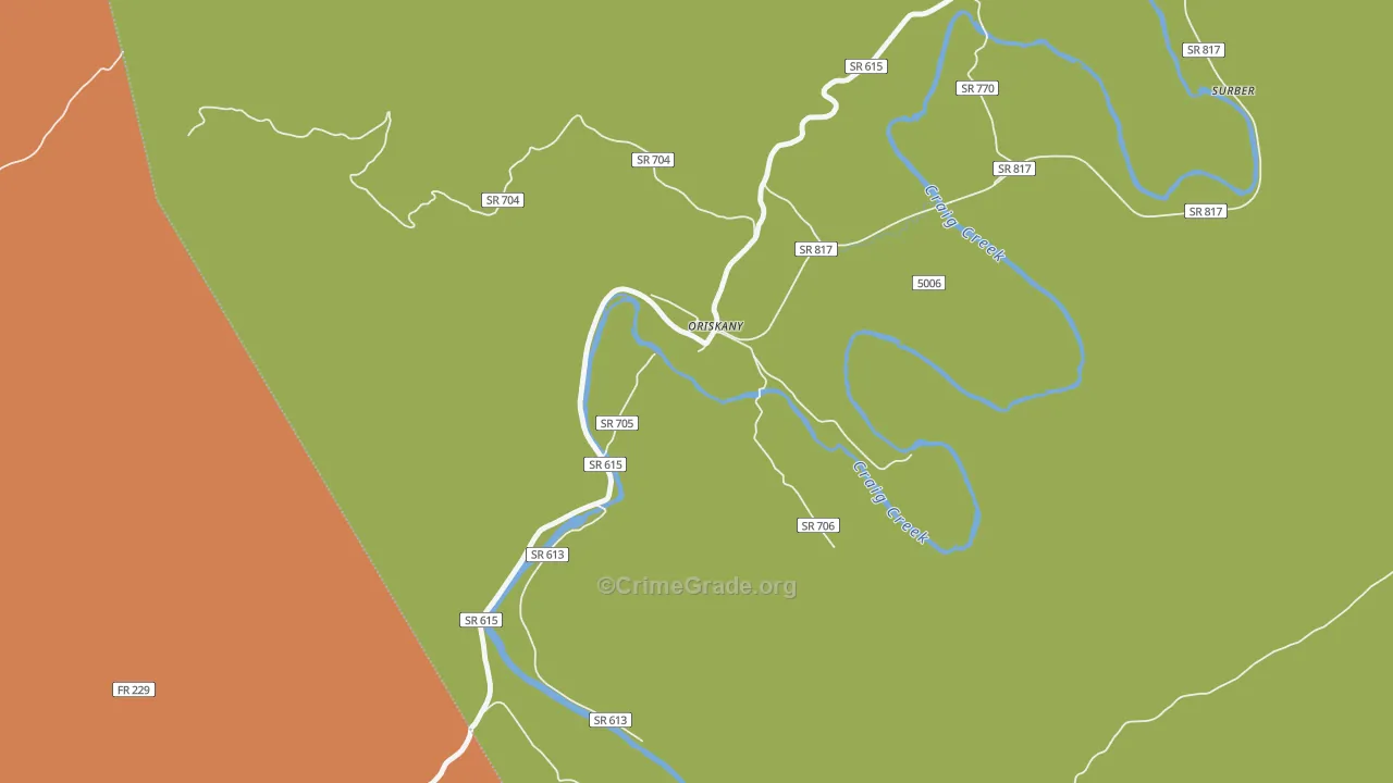 24130, VA Map of Drug-Related Crime Rates