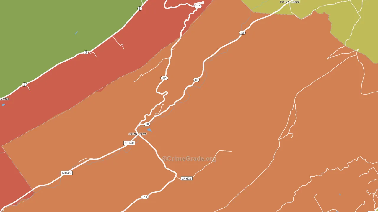 24131, VA Map of Drug-Related Crime Rates