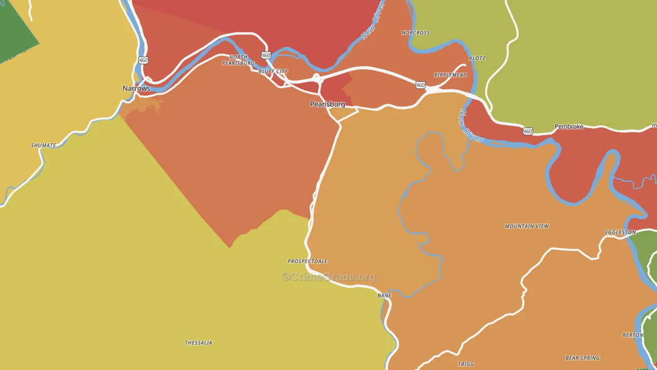 24134, VA Map of Drug-Related Crime Rates