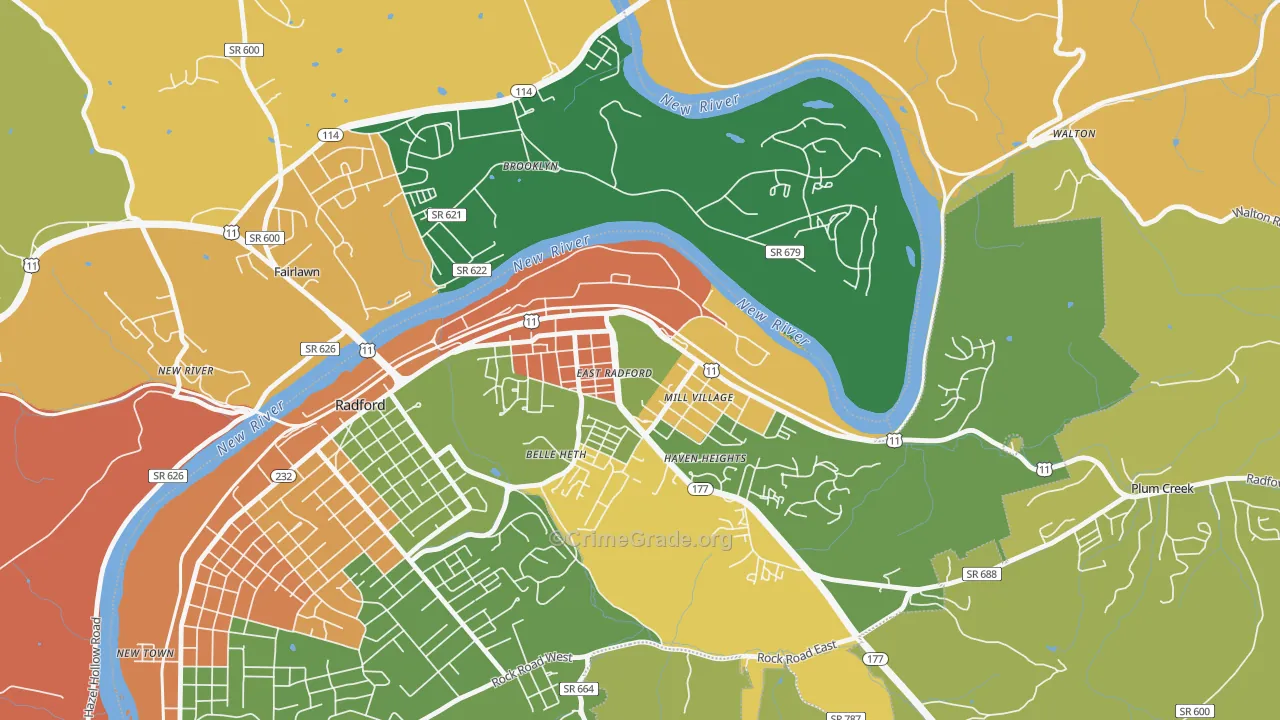 24142, VA Map of Drug-Related Crime Rates
