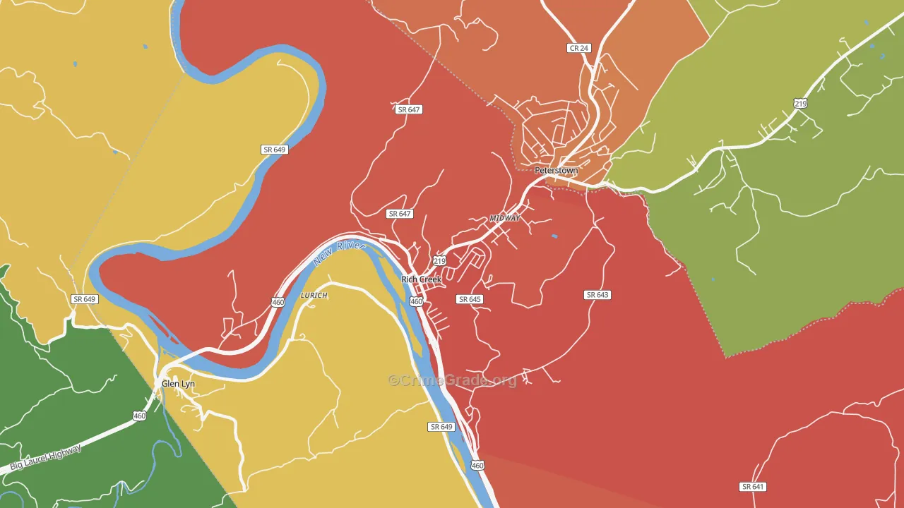 24147, VA Map of Drug-Related Crime Rates