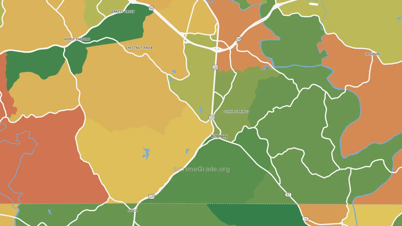 24148, VA Map of Drug-Related Crime Rates