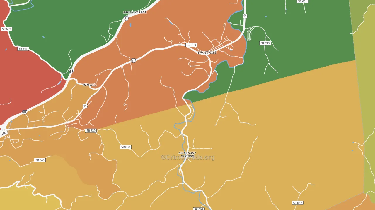 24162, VA Map of Drug-Related Crime Rates