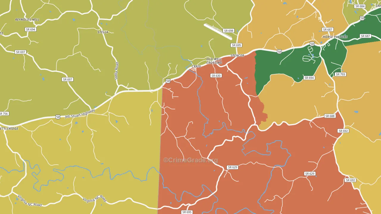 24165, VA Map of Drug-Related Crime Rates