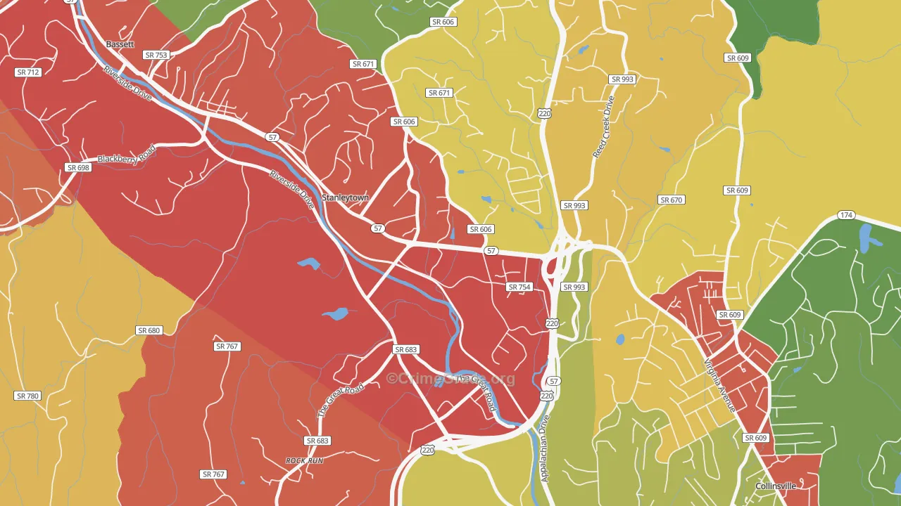 24168, VA Map of Drug-Related Crime Rates