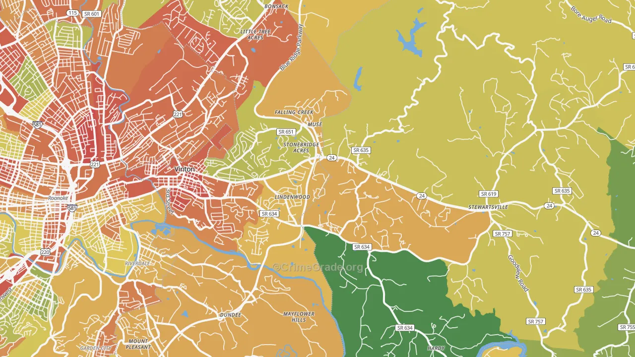 24179, VA Map of Drug-Related Crime Rates