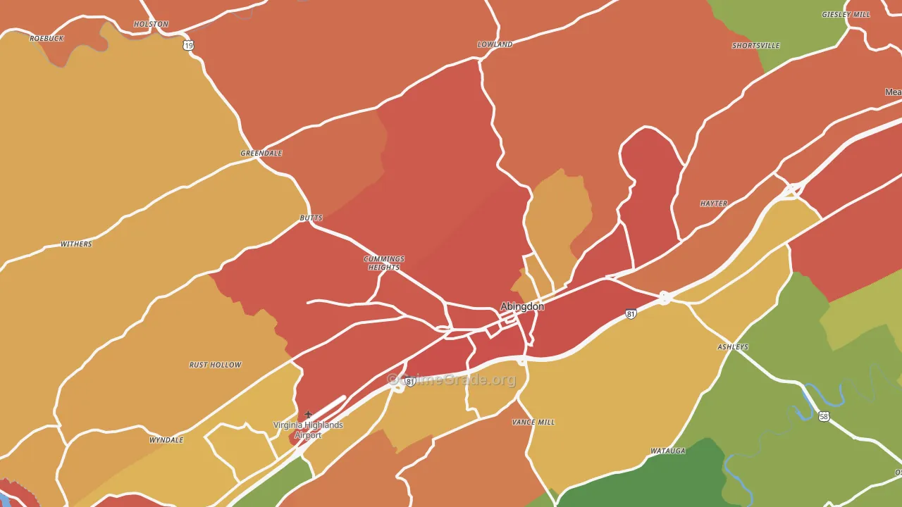 24210, VA Map of Drug-Related Crime Rates