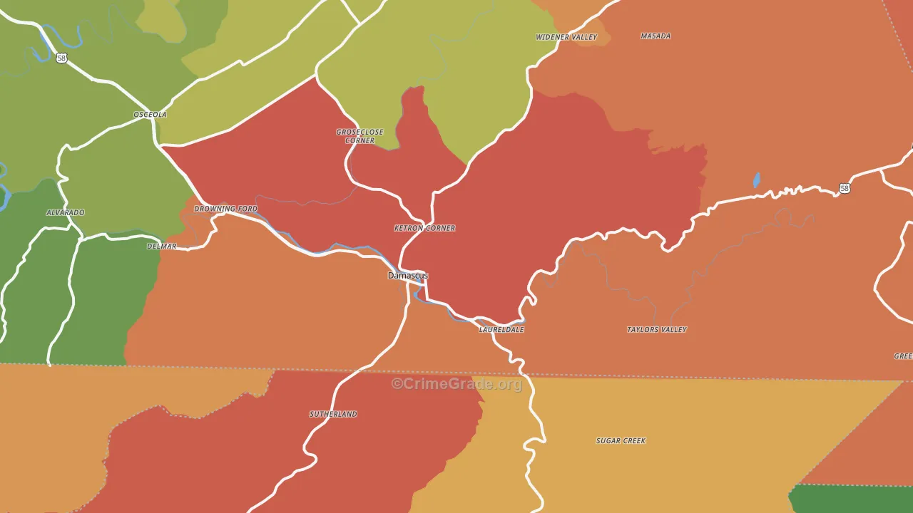 24236, VA Map of Drug-Related Crime Rates