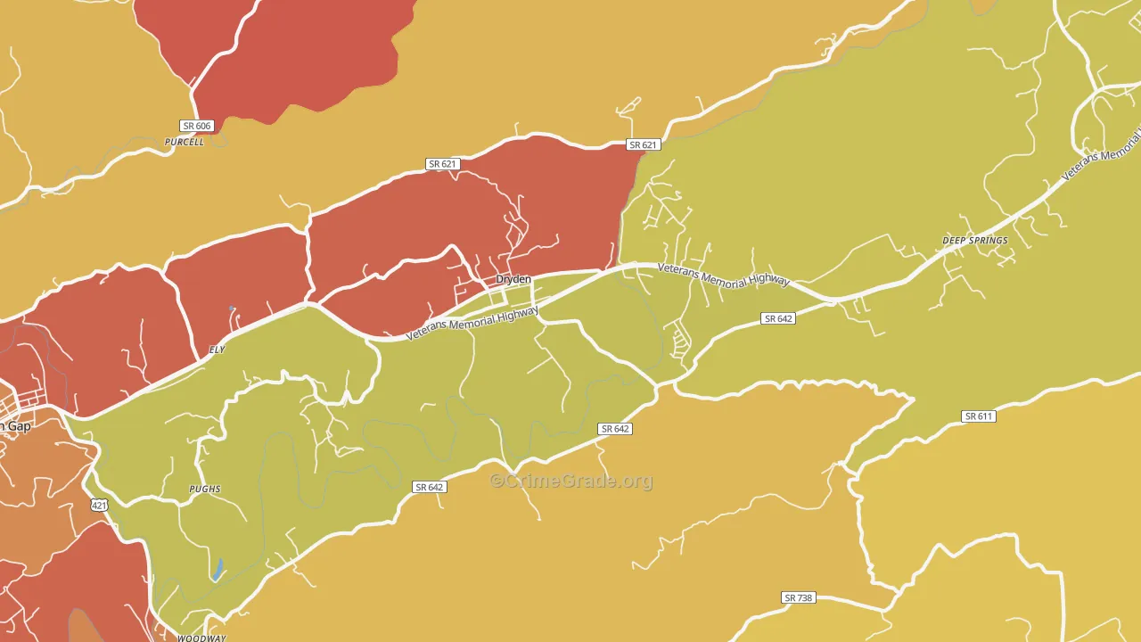 24243, VA Map of Drug-Related Crime Rates