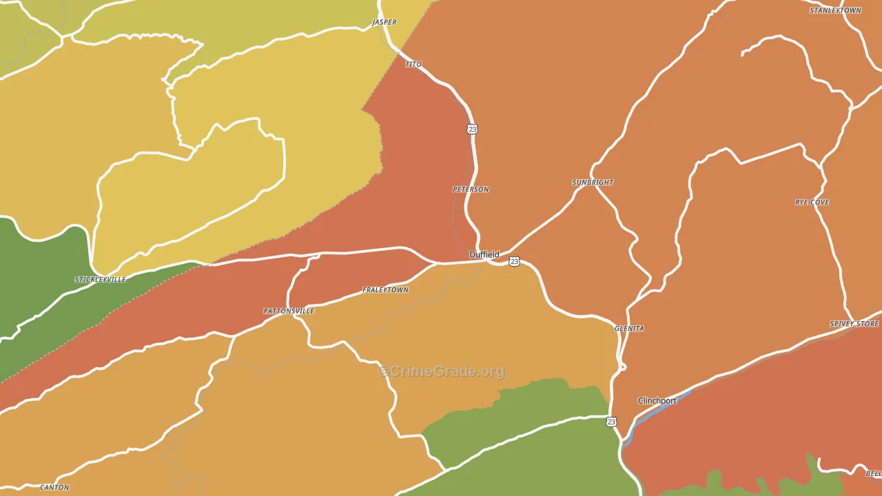 24244, VA Map of Drug-Related Crime Rates
