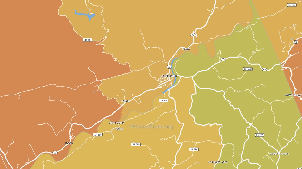 24245, VA Map of Drug-Related Crime Rates