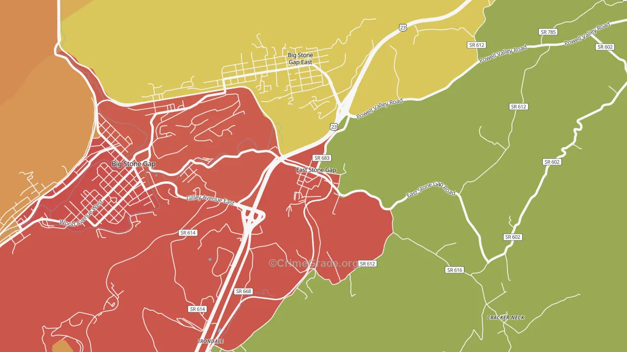 24246, VA Map of Drug-Related Crime Rates