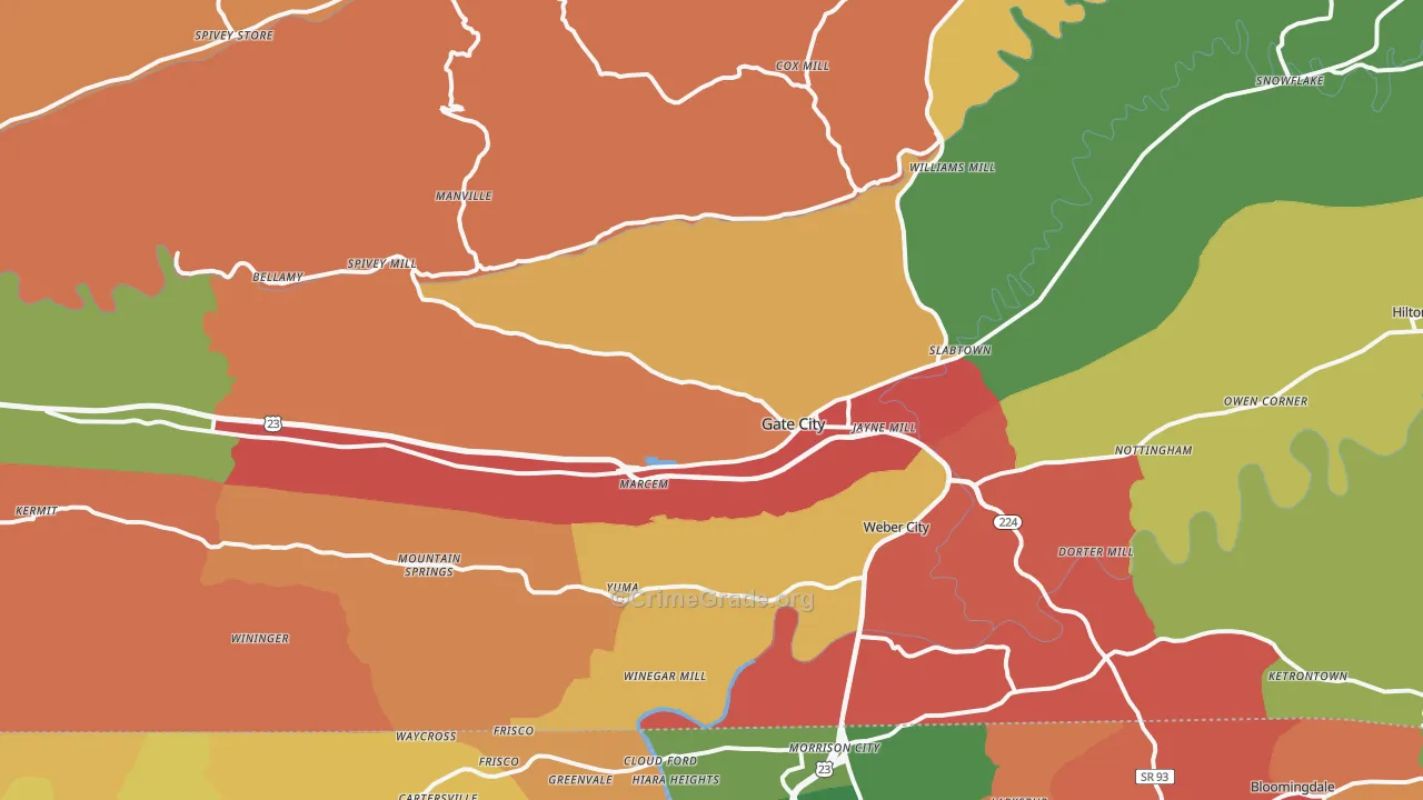 24251, VA Map of Drug-Related Crime Rates