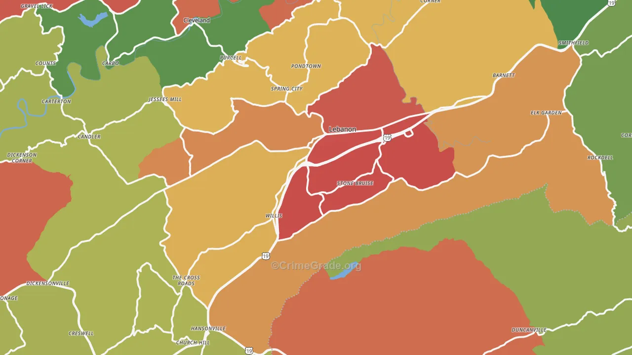 24266, VA Map of Drug-Related Crime Rates