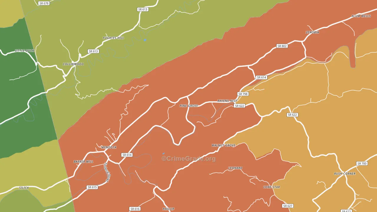 24270, VA Map of Drug-Related Crime Rates