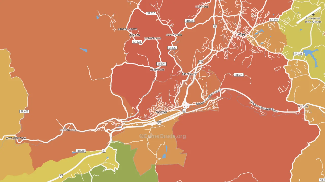 24273, VA Map of Drug-Related Crime Rates