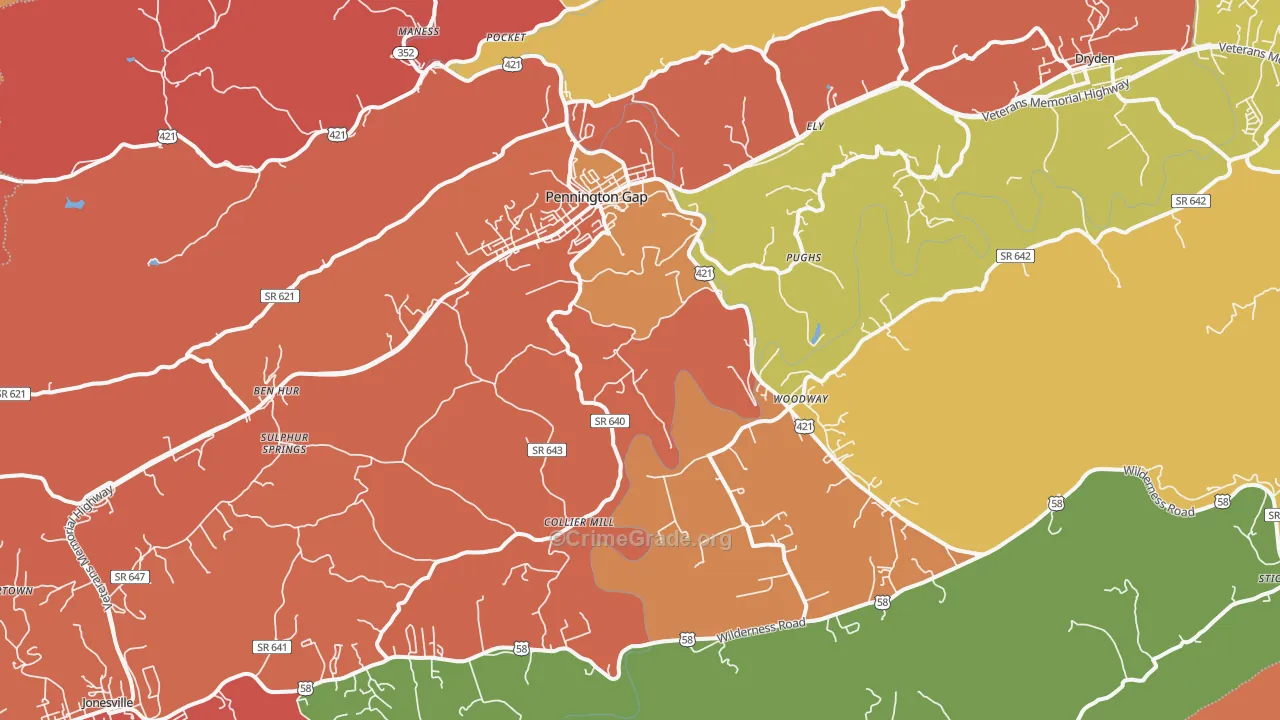 24277, VA Map of Drug-Related Crime Rates