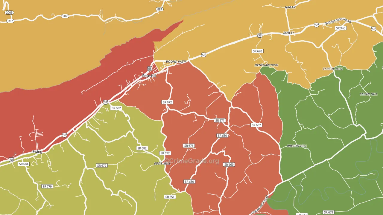 24281, VA Map of Drug-Related Crime Rates