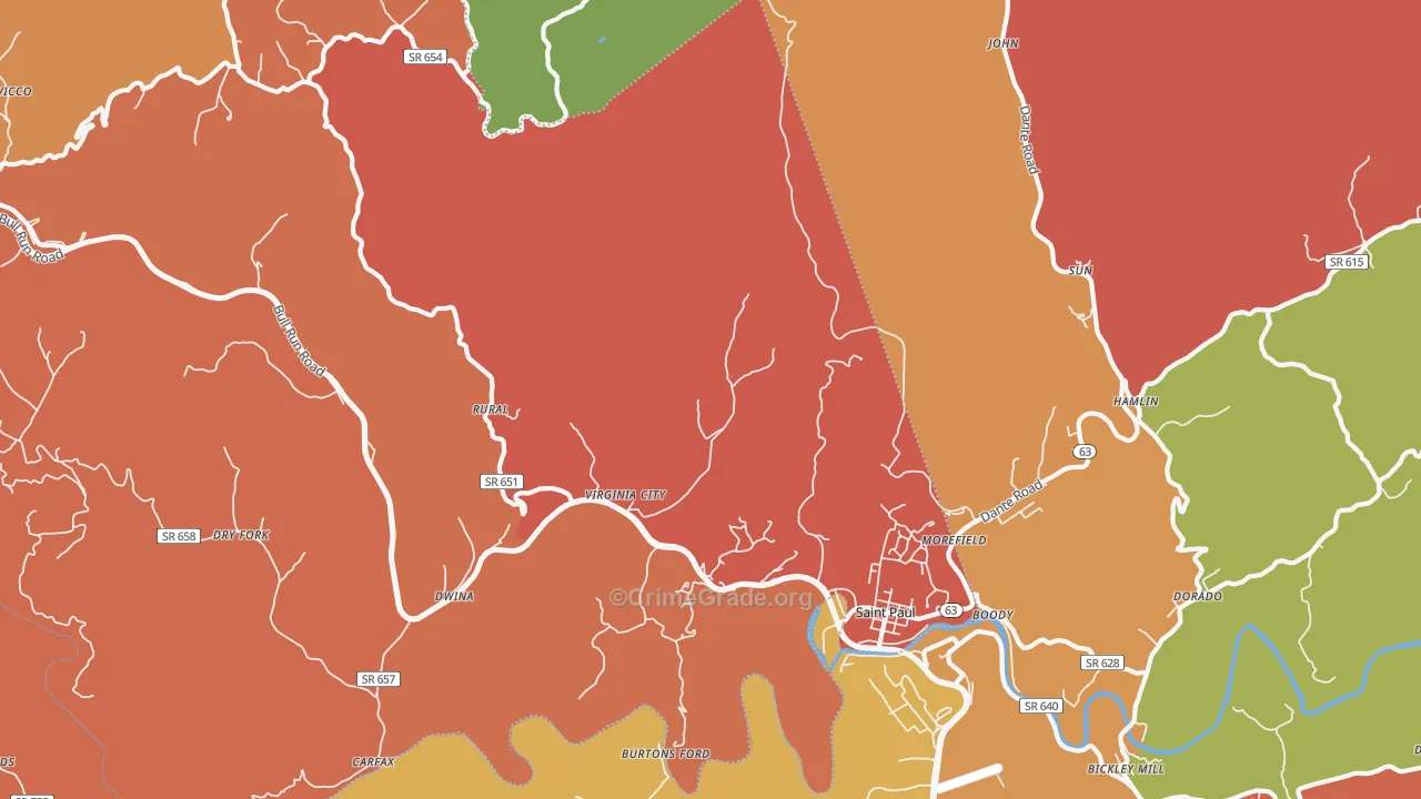 24283, VA Map of Drug-Related Crime Rates