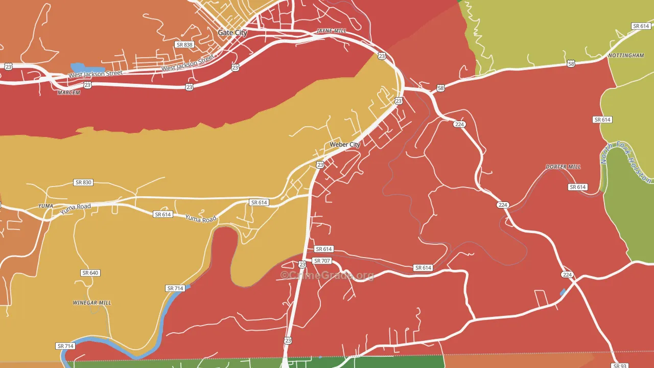 24290, VA Map of Drug-Related Crime Rates
