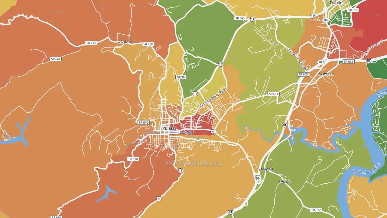 24301, VA Map of Drug-Related Crime Rates