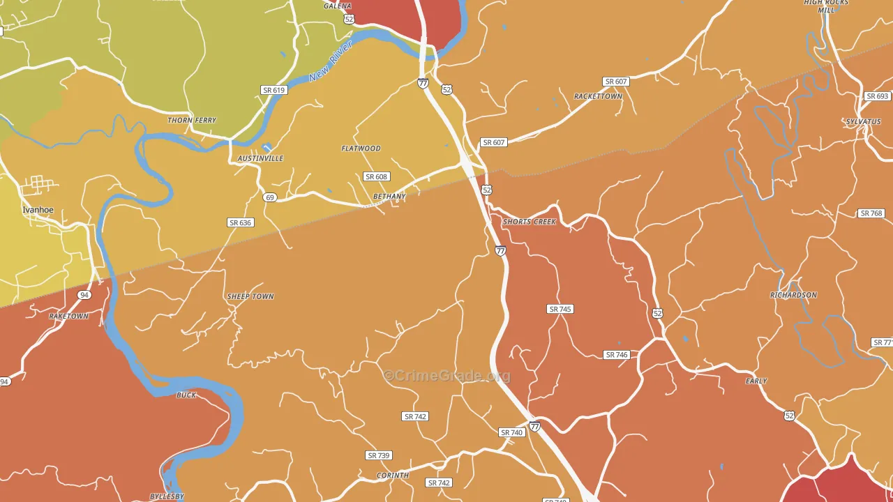 24312, VA Map of Drug-Related Crime Rates