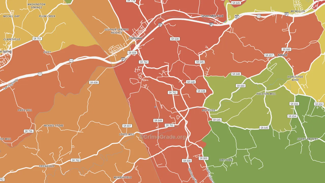 24319, VA Map of Drug-Related Crime Rates